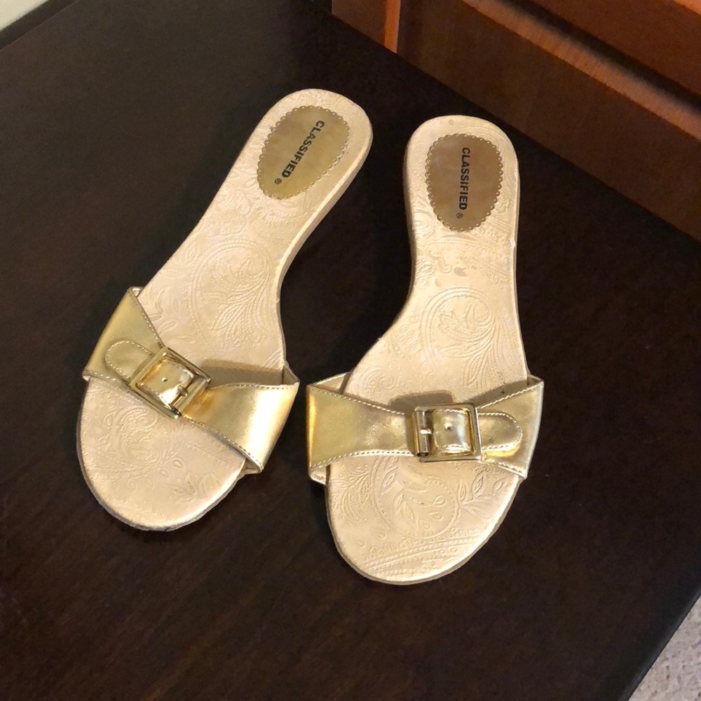 Gold Slip Ons